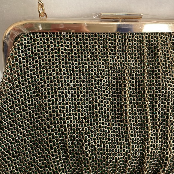 Zara gold & green shimmery chainmail bag - Picture 7 of 12